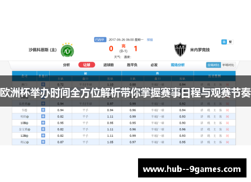 欧洲杯举办时间全方位解析带你掌握赛事日程与观赛节奏